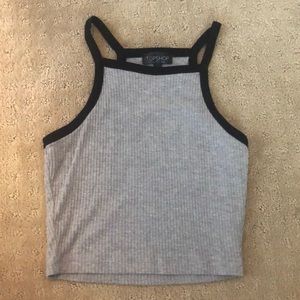 Gray top shop crop top